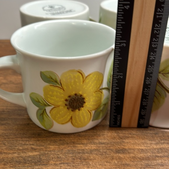 Vintage 1973 Royal Doulton Lambeth Stoneware Summer Days Pattern Set Of 8 Mugs - Picture 13 of 14